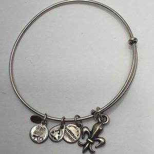 Alex and Ani Fleur de Lis charm bracelet